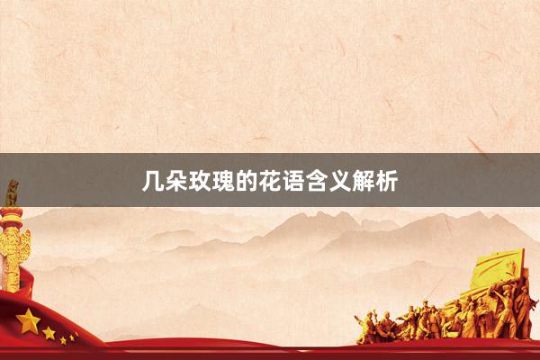几朵玫瑰的花语含义解析